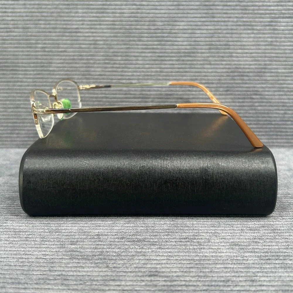 UR it Silver Semi-Rimless Y2k Eyeglass Frames Gold Amber 50-18-135 C2 Korea